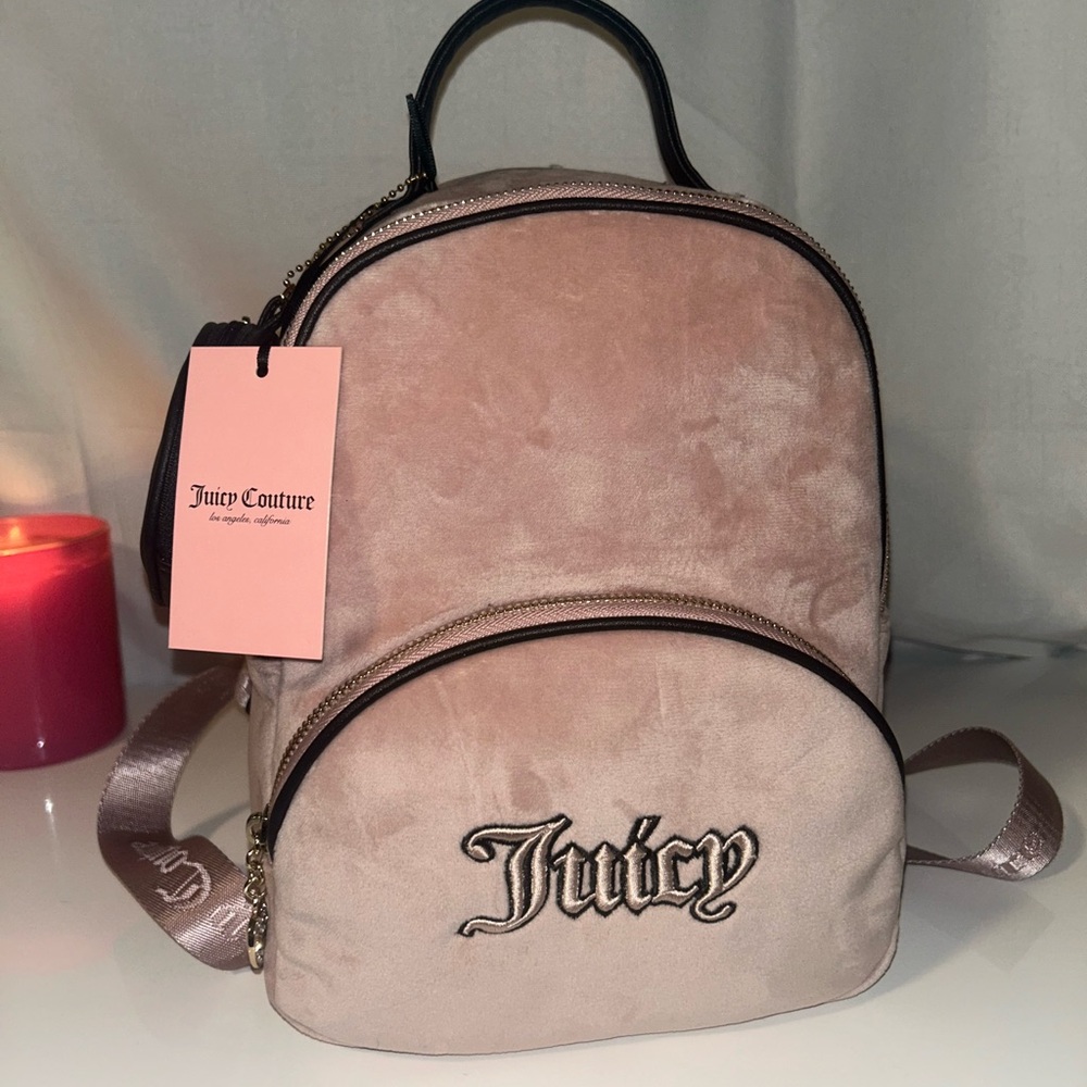 Juicy Couture Blush Velvet Backpack